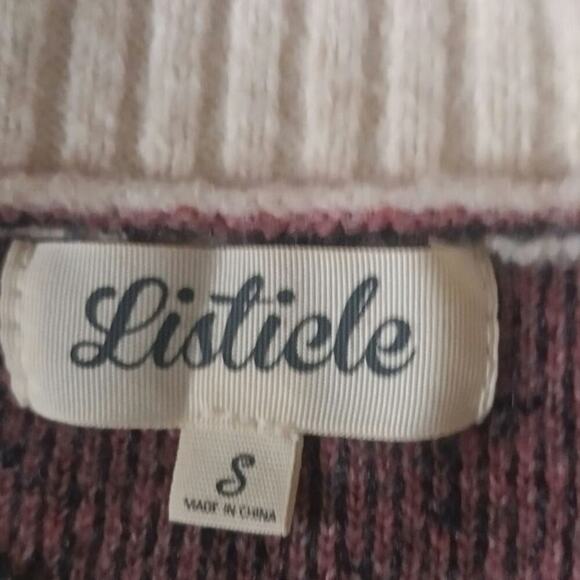 Lysticle Argyle Sweater Multicolored Small - Picture 4 of 5